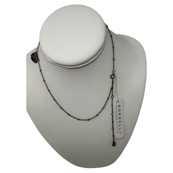 Sorrelli RETIRED SNOWY MOSS Necklace in Antique Silver - Picture 4 of 4